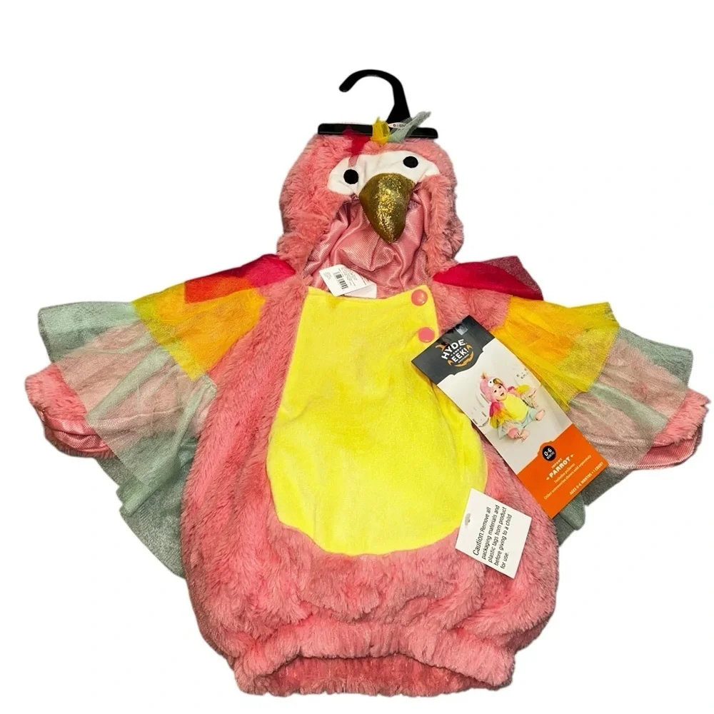 Vibrant Pink Parrot Kids Costume